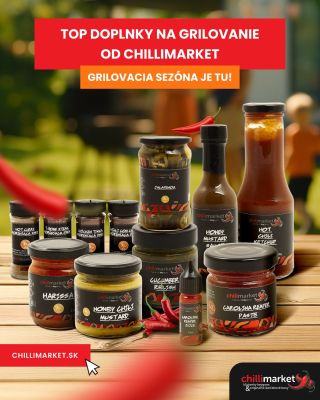 Najobľúbenejšia časť roka všetkých grillmajstrov je tu!👨‍🍳🔥🌶Nezabudni na zásobu chilli omáčok, orieškov a ďalších...