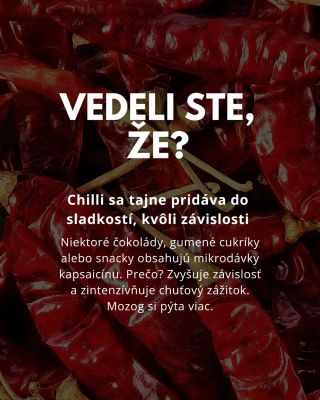Vedeli ste? 🧐 #chilli #chillimarket #chili #pikant #spicy #slovakia #food #spicyfood #welovechilli