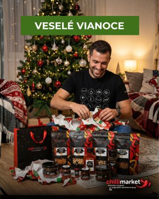 Veselé Vianoce 🎄 Nech sú tieto sviatky o pokoji, radosti a chuti, ktorú máte radi. S láskou, Chilli Market 🌶️❤️